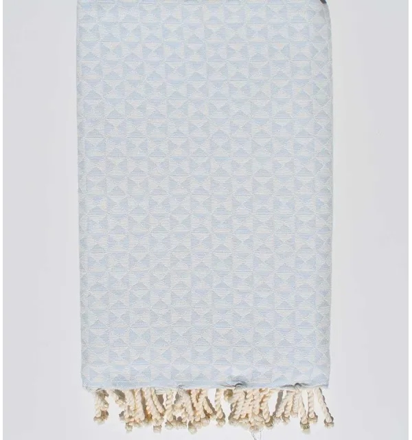 serviette de plage papillon bleu ciel Fouta Tunisia - 1