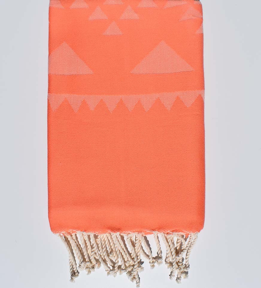 Serviette de plage bohémian saumon Fouta Tunisia - 1