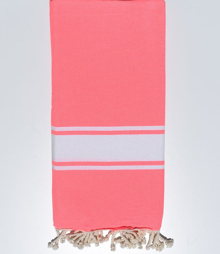 Jeté rose fluo Fouta Tunisia - 1