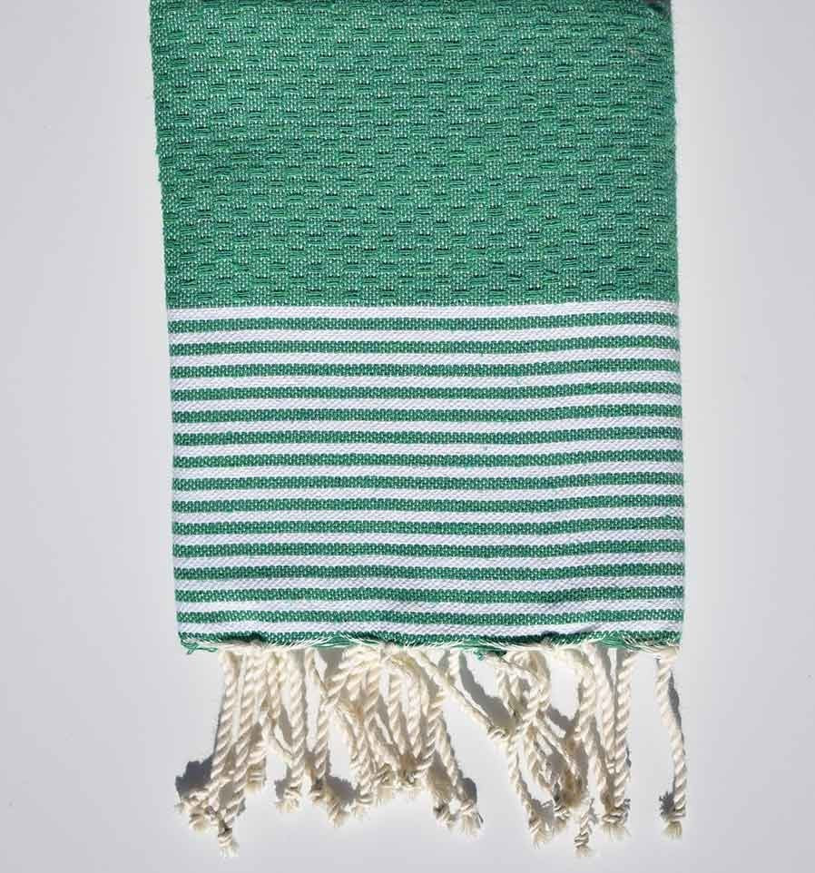 Serviette de table vert avec rayures Fouta Tunisia - 1