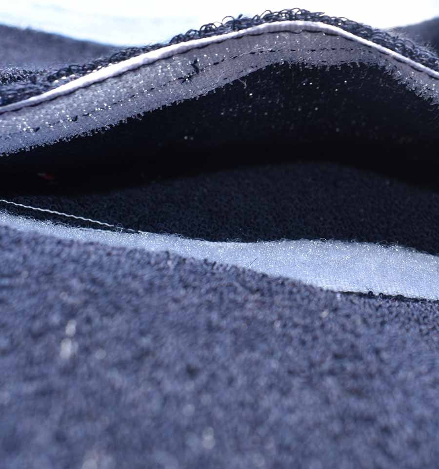 Serviette de plage doublée éponge lavande et bleu nuit Fouta Tunisia - 3