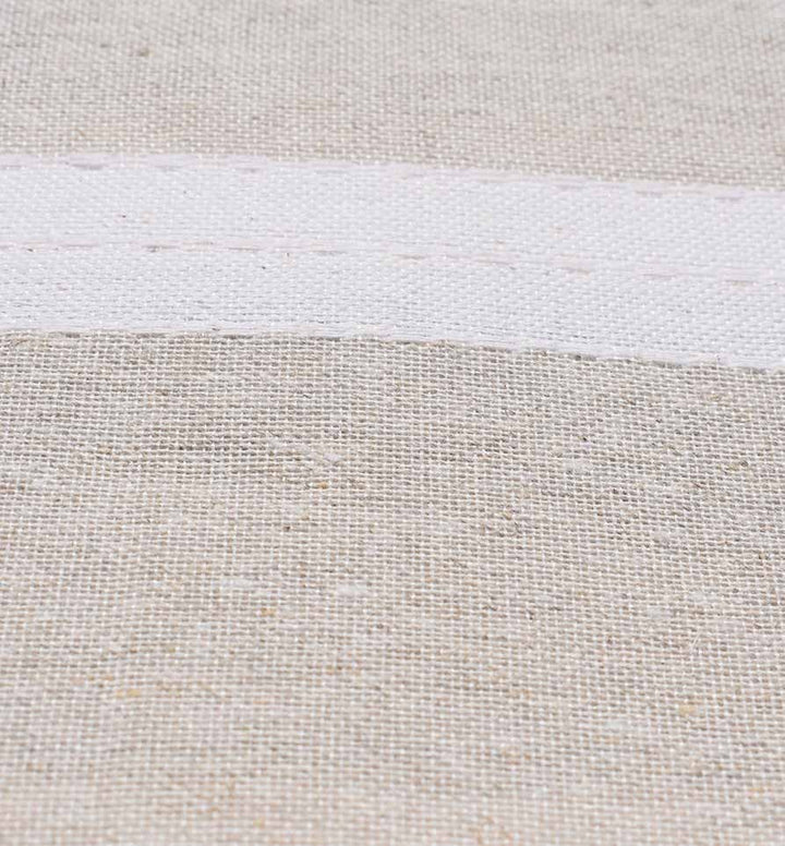 Jeté moyenne écru lin et blanc crème 1.5m*2.4m  - 2