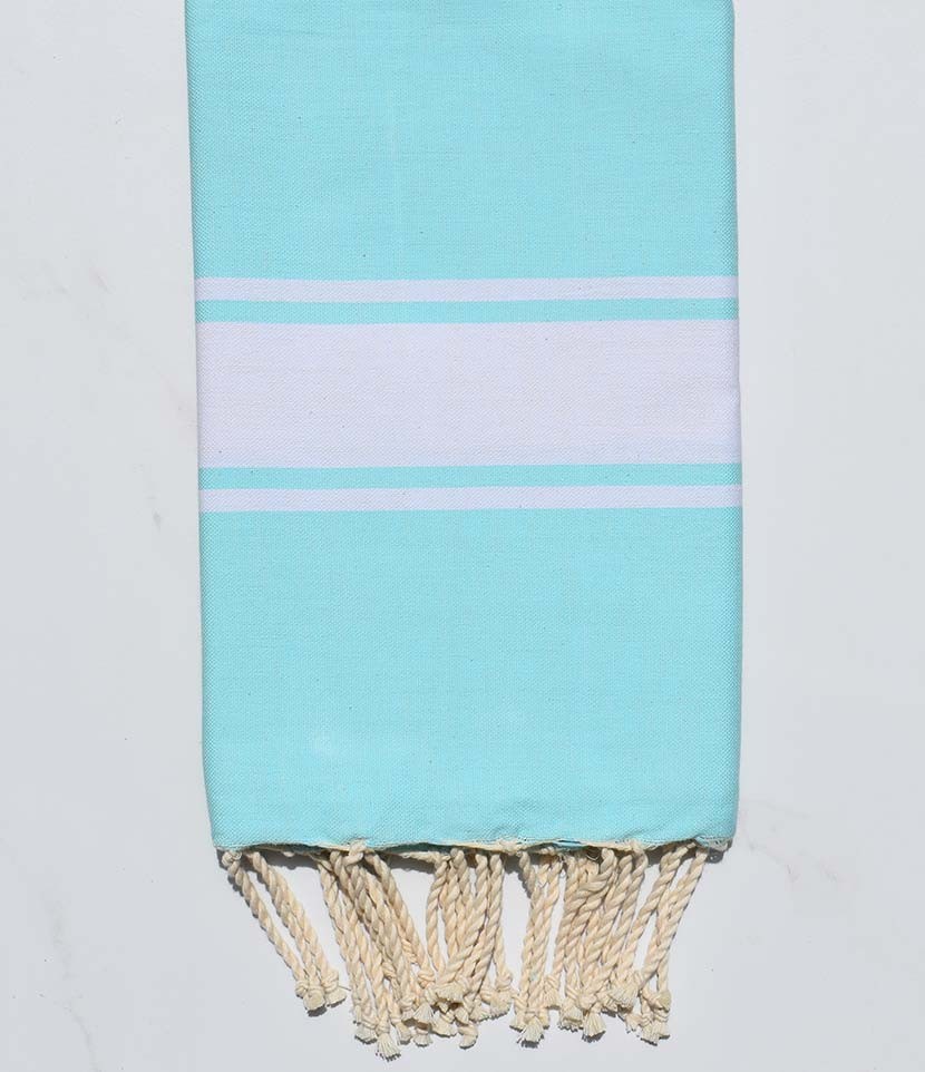Fouta Plate bleu turquoise Fouta Tunisia - 1