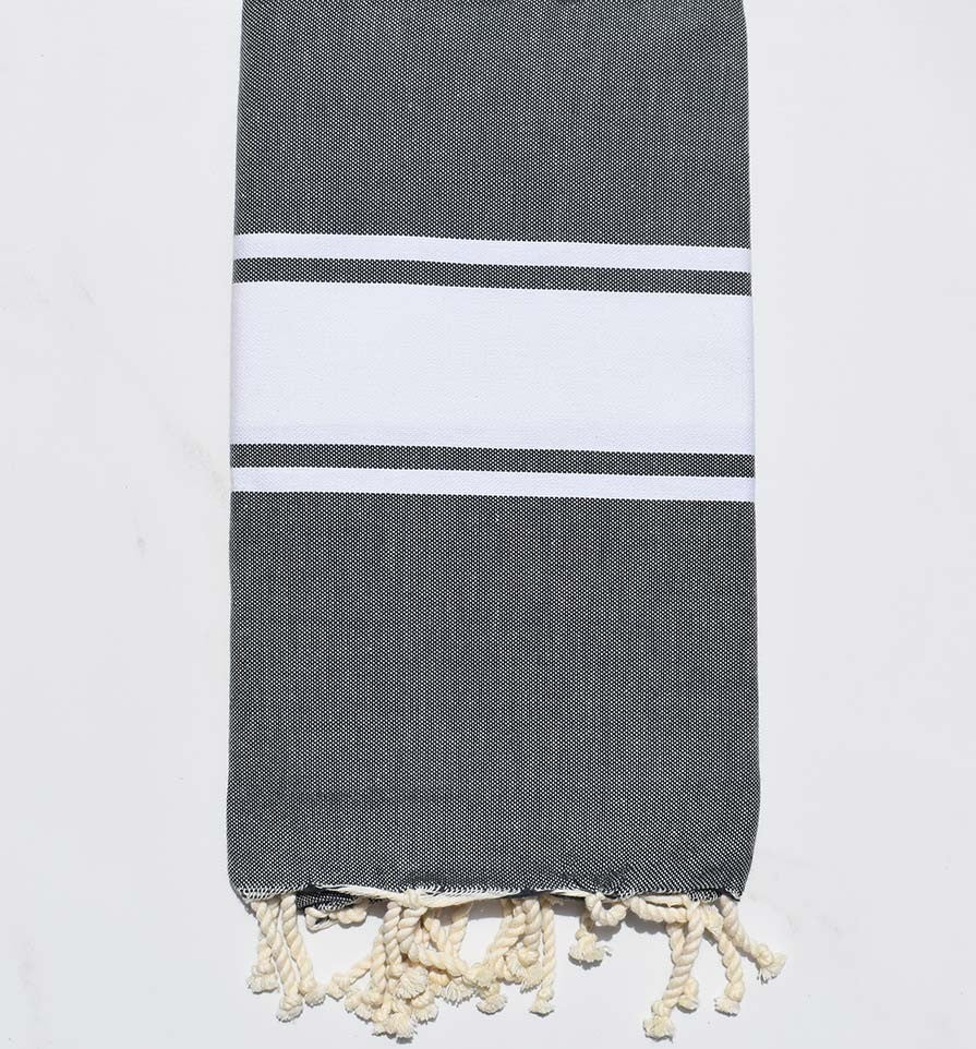 Fouta Plate Gris foncé Fouta Tunisia - 1