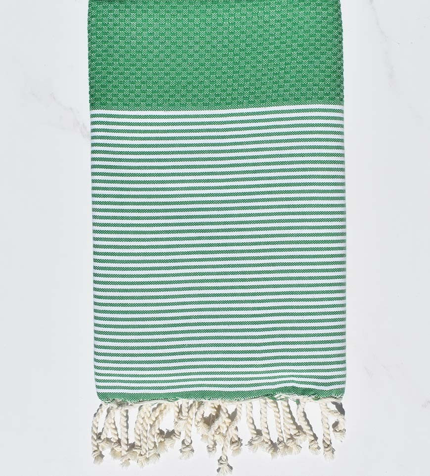 FOUTA NID D'ABEILLE Vert malachite  - 1