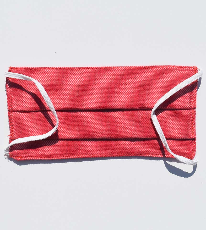 Masque de protection pour enfant rouge  - 1