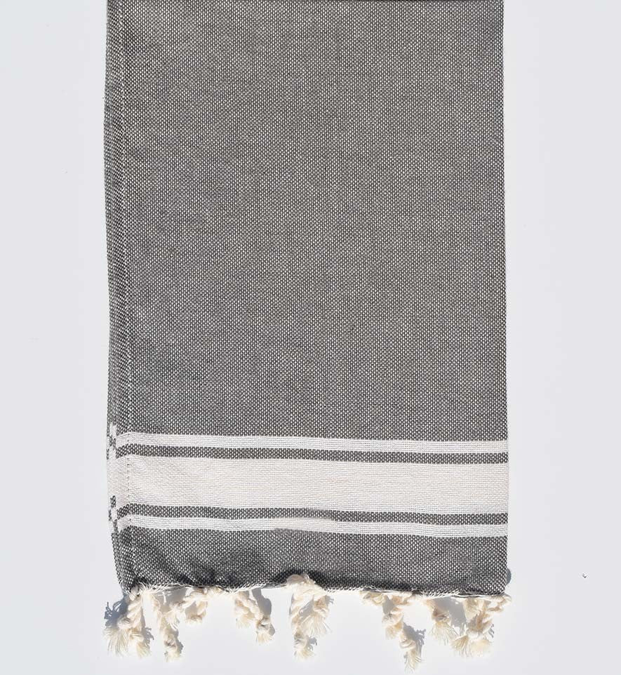 Mini fouta plate gris Fouta Tunisia - 1
