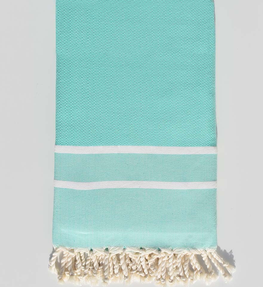 Fouta chevron vert turquoise Fouta Tunisia - 1
