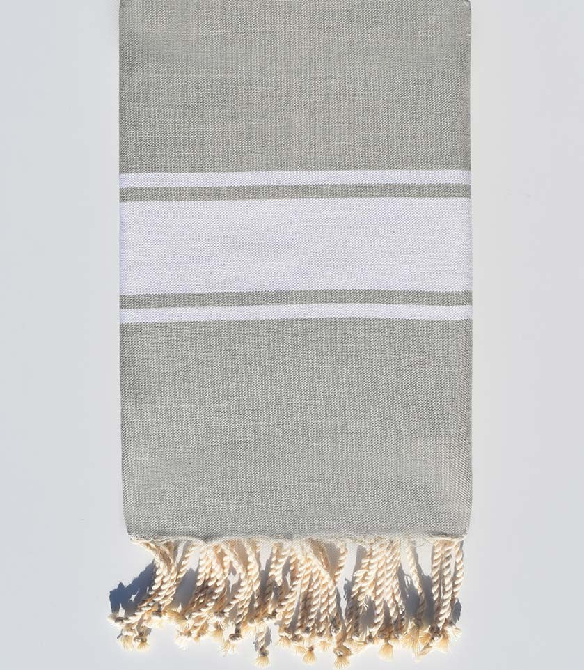 Serviette de plage Plate vert de gris  - 1