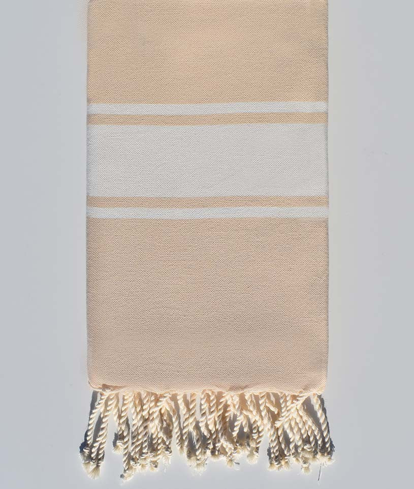 Serviette de plage beige pale  - 1