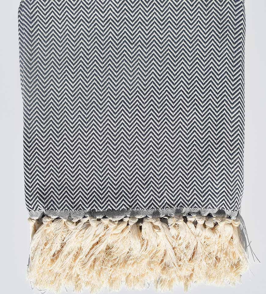 Plaid Bleu guède Fouta Tunisia - 2