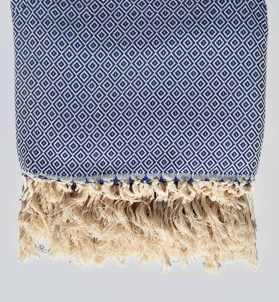 Plaid bleu Smalt 2.5m*1.6m Fouta Tunisia - 1