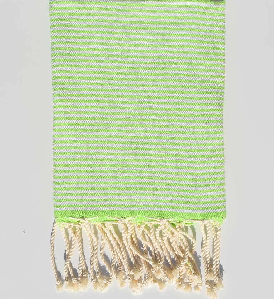 Enfant Nid d'abeille vert chartreuse Fouta Tunisia - 1