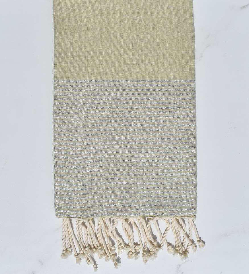FOUTA Lurex vert kaki  - 1