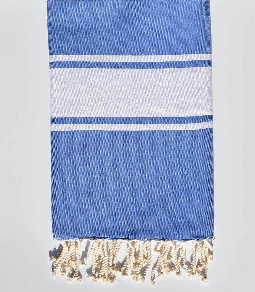 Fouta Plate bleu lavande  - 1