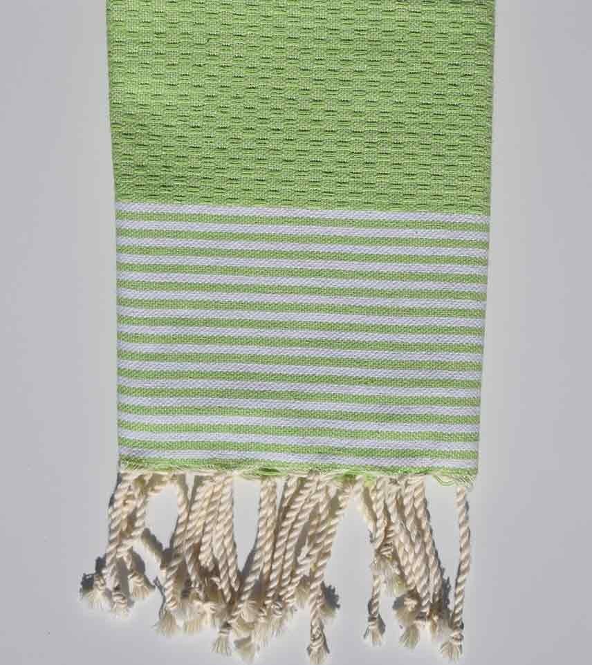 Serviette de table vert anis Fouta Tunisia - 1