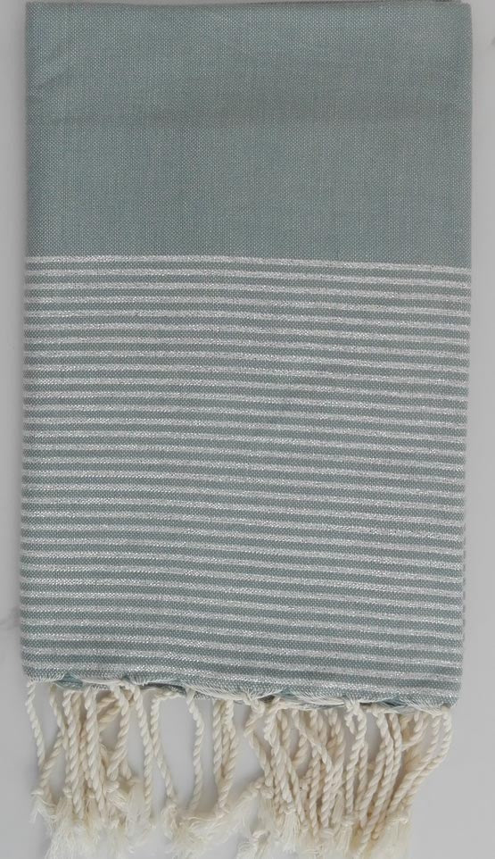 FOUTA LUREX plate vert pale 