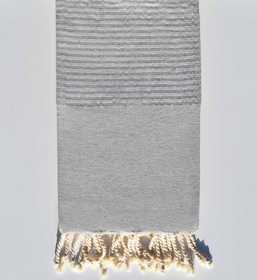 FOUTA Lurex plate gris clair Fouta Tunisia - 1