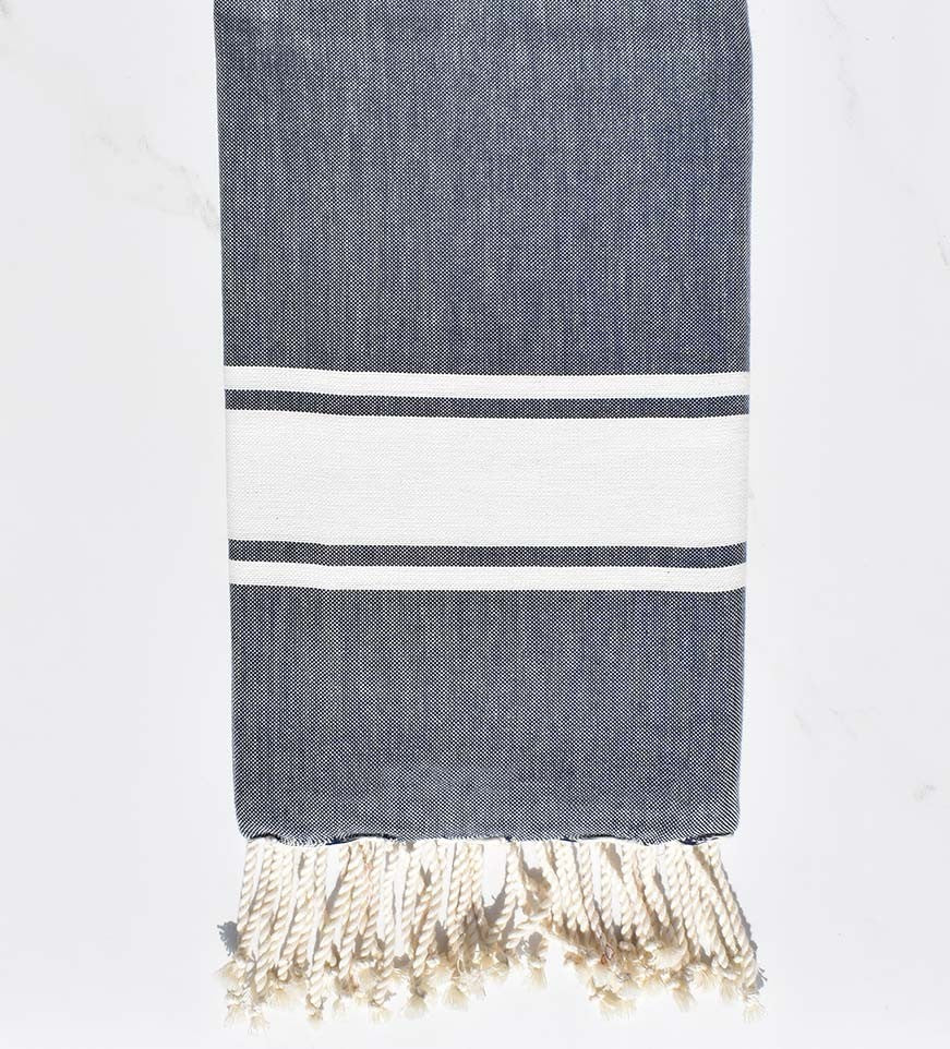 Fouta Plate Bleu denim Fouta Tunisia - 2