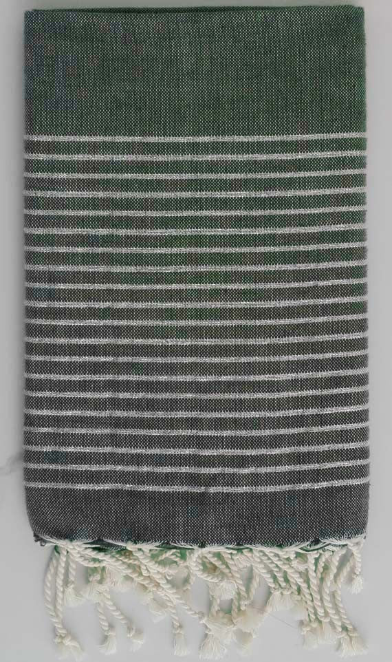 FOUTA Lurex plate vert forêt 