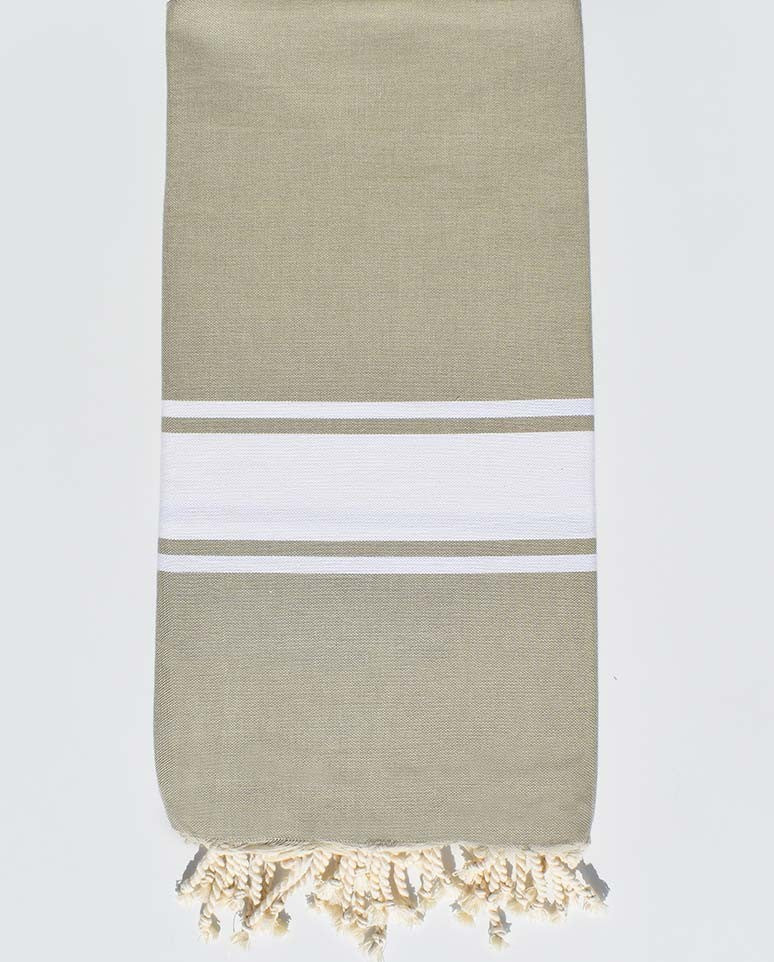 Jeté tilleul avec rayures  - 1