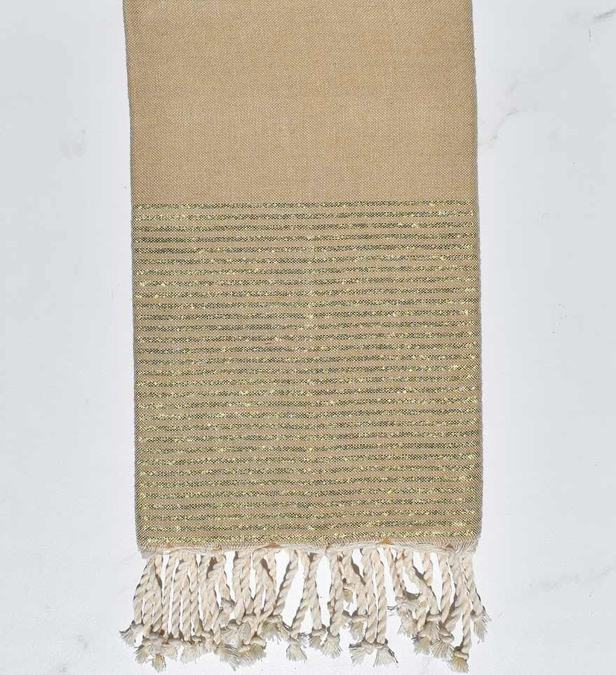 FOUTA Lurex plate Sable  - 1