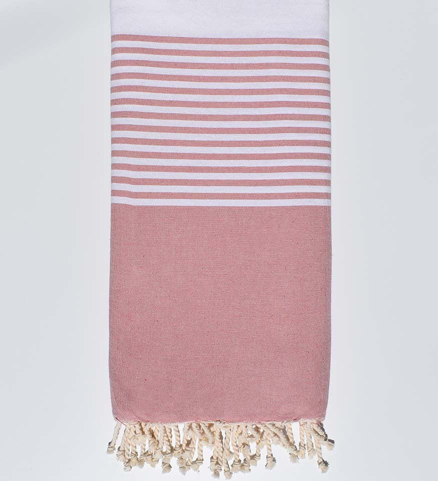 Jeté rose balais Fouta Tunisia - 1