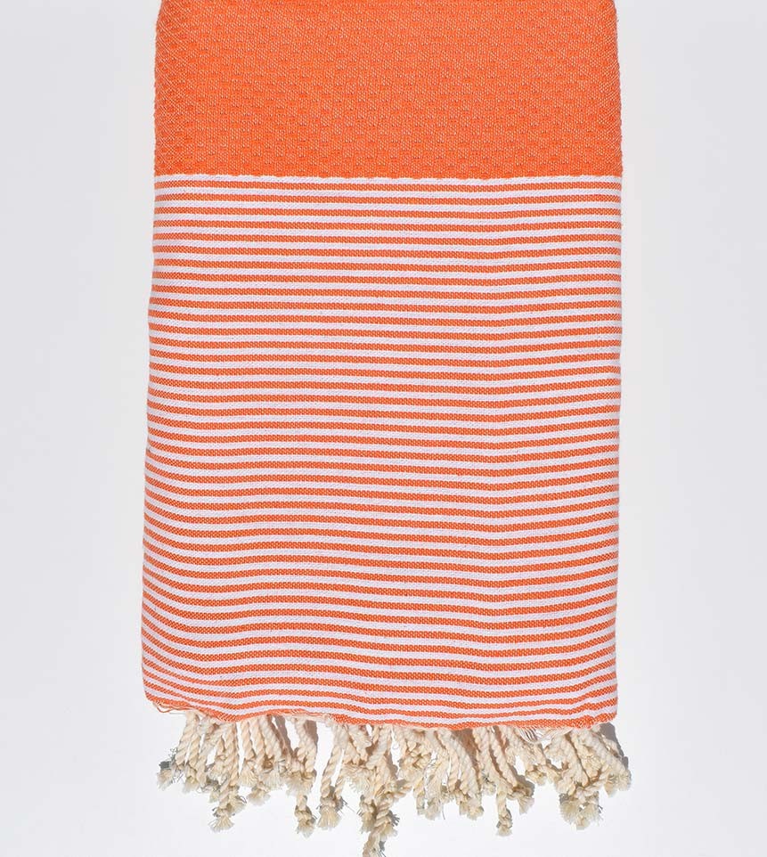 Jeté couple orangé Fouta Tunisia - 1