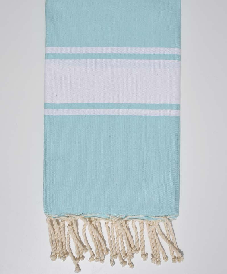 Fouta Plate bleu azur clair Fouta Tunisia - 1