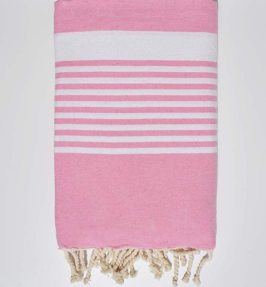 Jeté couple rose clair Fouta Tunisia - 1