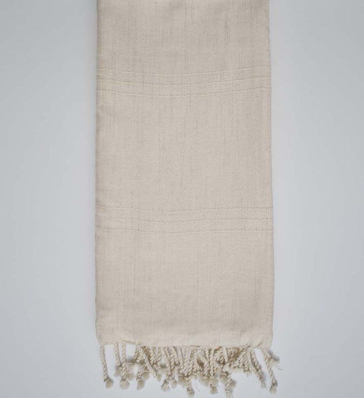 Jeté Blanc crème 200*300 Fouta Tunisia - 1