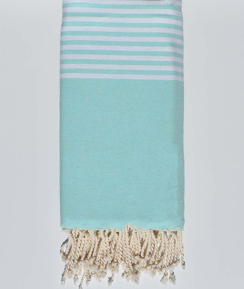 Jeté vert d'eau avec rayures Fouta Tunisia - 1