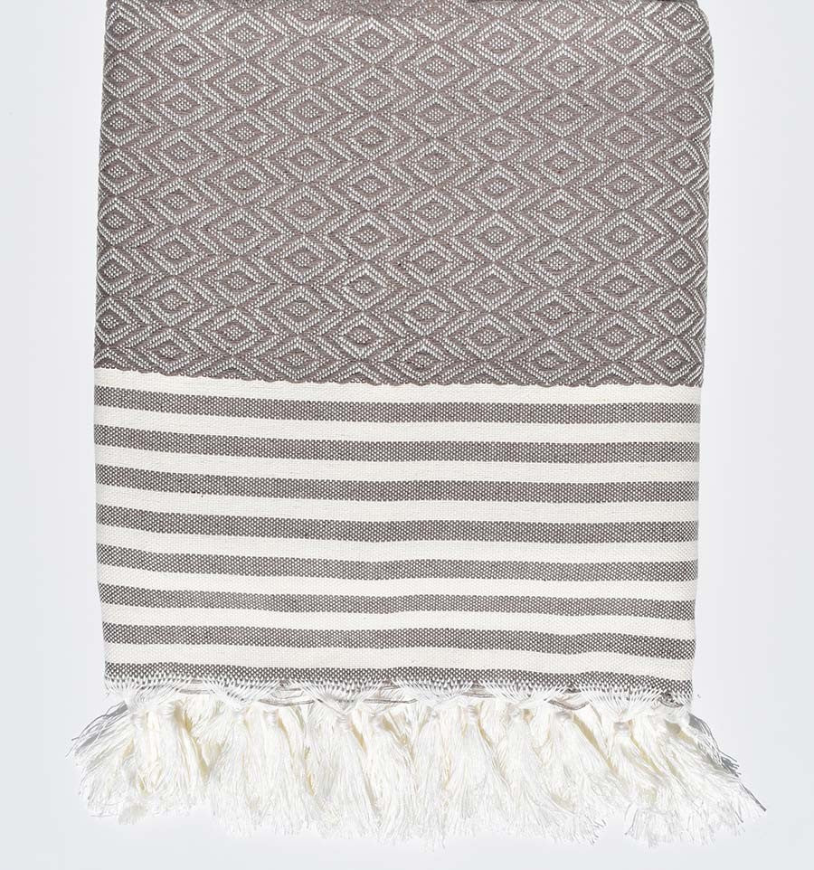 Plaid couleur Terre d'ombre Fouta Tunisia - 1