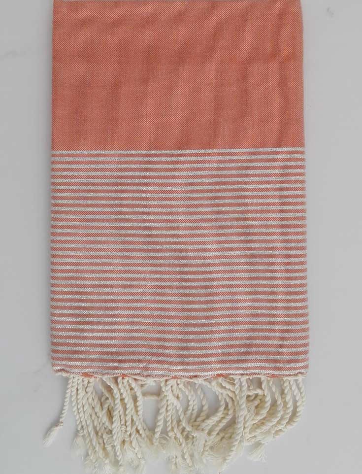 FOUTA Lurex plate corail 
