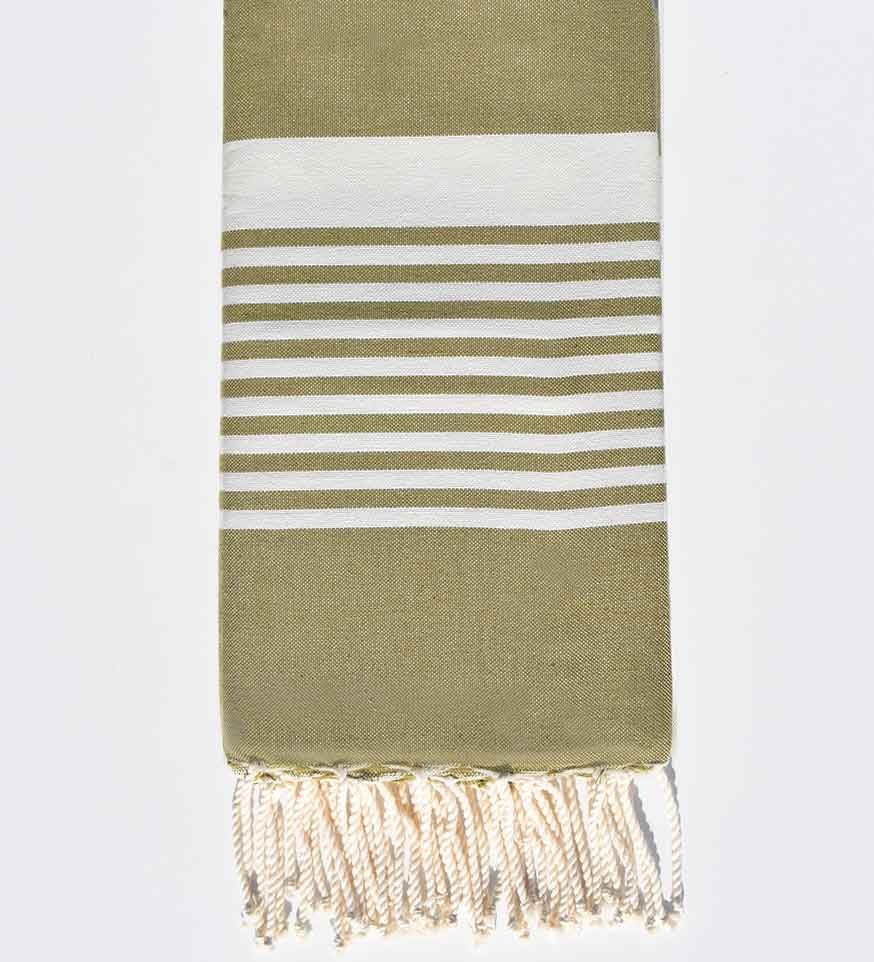 Fouta arthur vert kaki Fouta Tunisia - 1