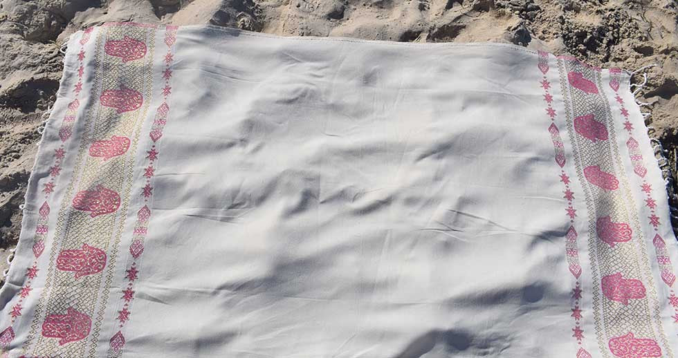 Fouta Khomsa rose foncé Fouta Tunisia - 5