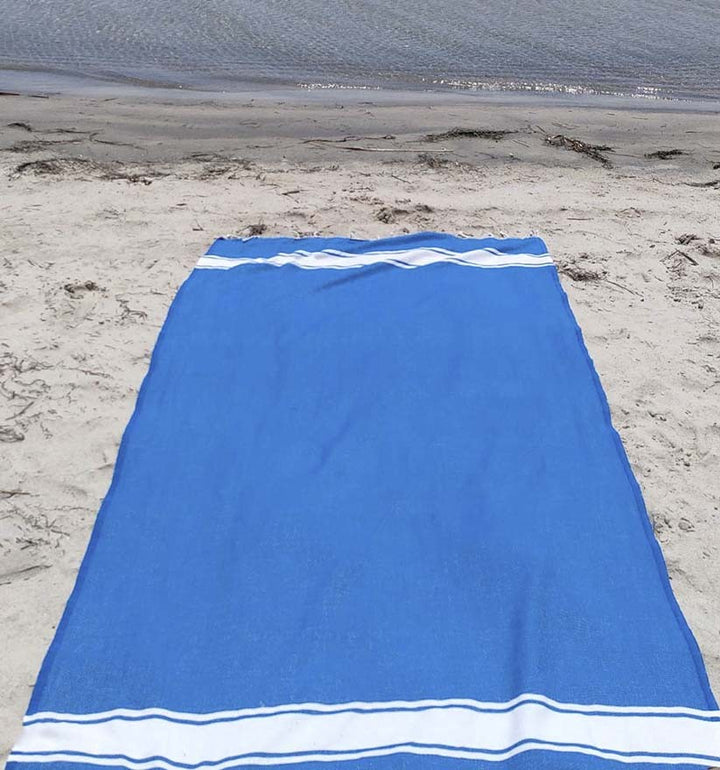 FOUTA PLATE  bleu électrique Fouta Tunisia - 1