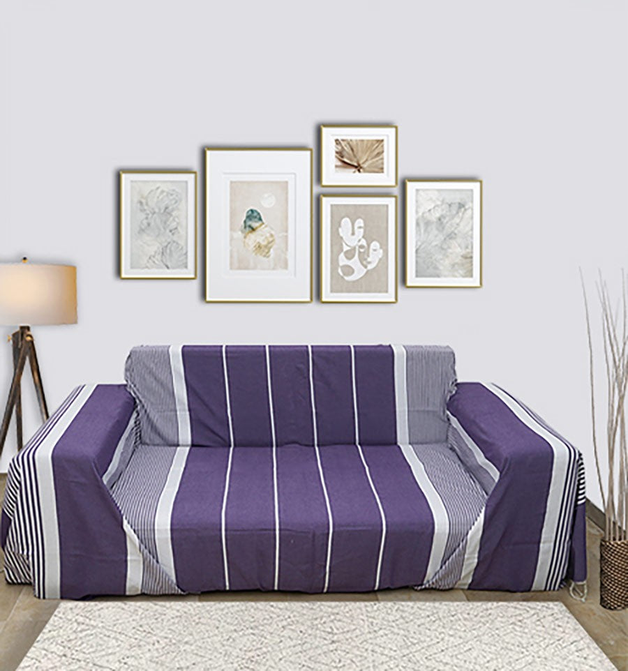 Jeté plate violet foncé  - 1