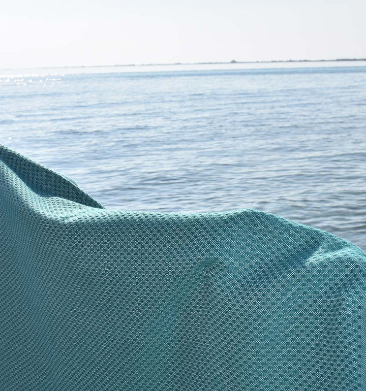 Fouta nid d'abeille vert sapin  - 4