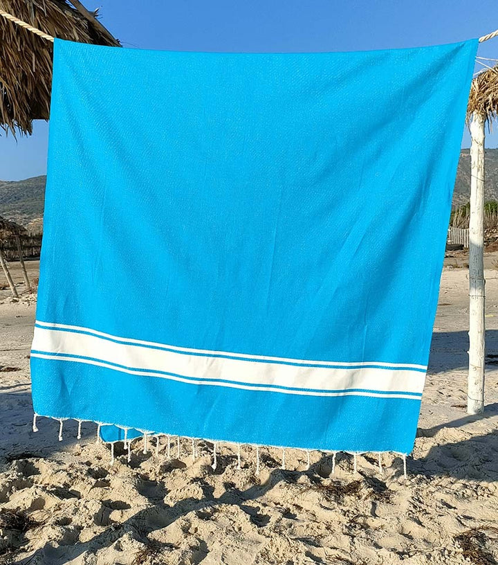 Fouta Plate bleu azur Fouta Tunisia - 1