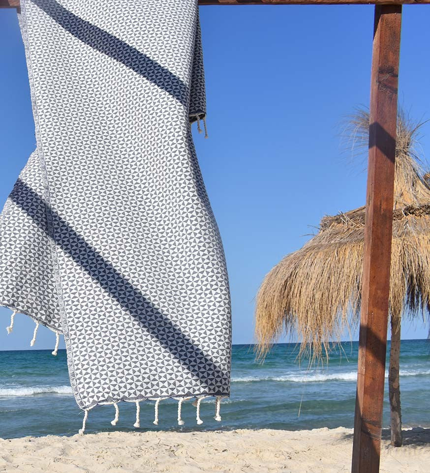 Fouta papillon gris Fouta Tunisia - 2