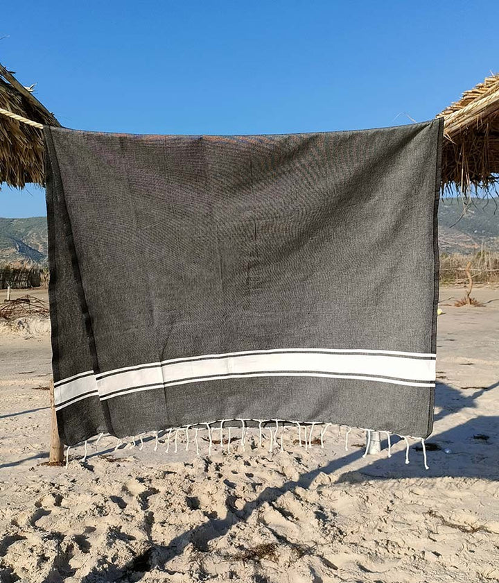 Fouta Plate gris ardoise foncé Fouta Tunisia - 2