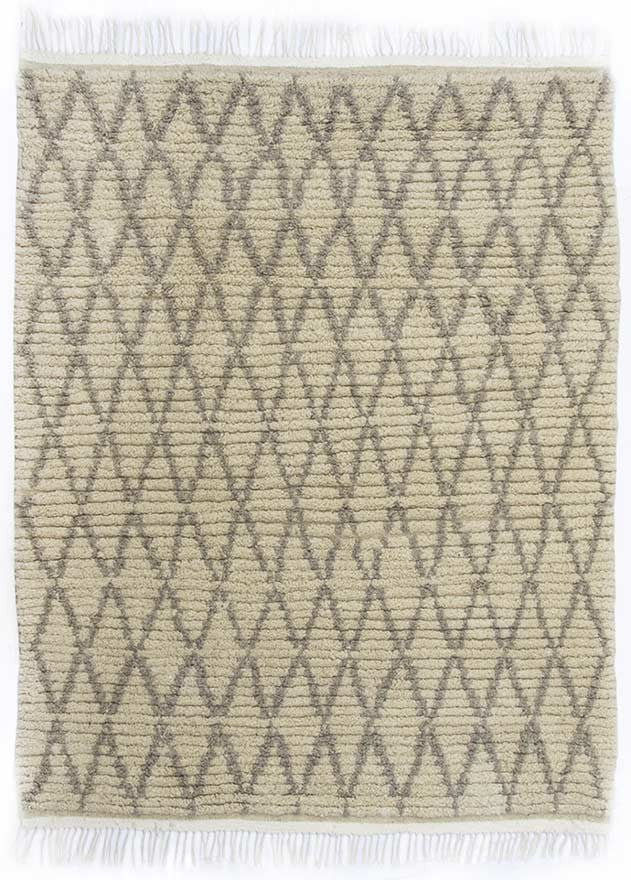 Tapis berbère naturel en pure laine Fouta Tunisia - 1