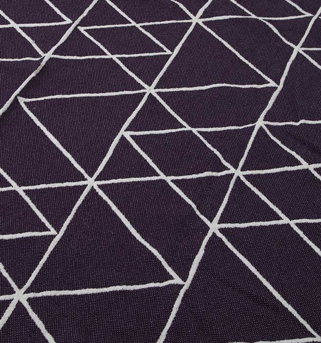 Tapis margoum 100 % coton couleur violet avec motifs géométriques Fouta Tunisia - 2