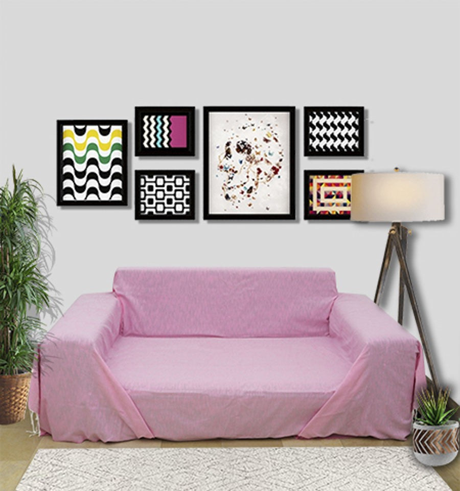 Jeté flammé rose clair 2m*2.80m Fouta Tunisia - 1