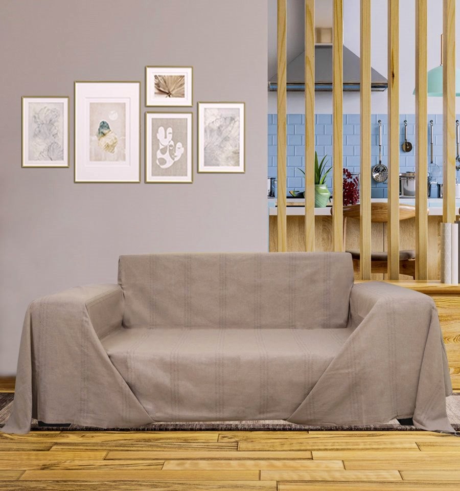 Jeté de lit couleur sépia Fouta Tunisia - 1