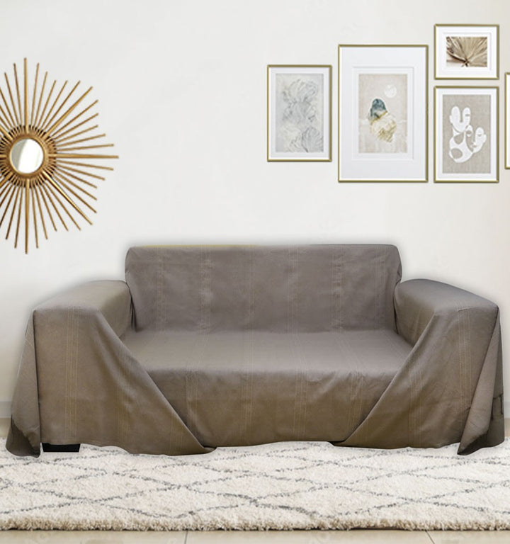 Jeté unie couleur taupe Fouta Tunisia - 1