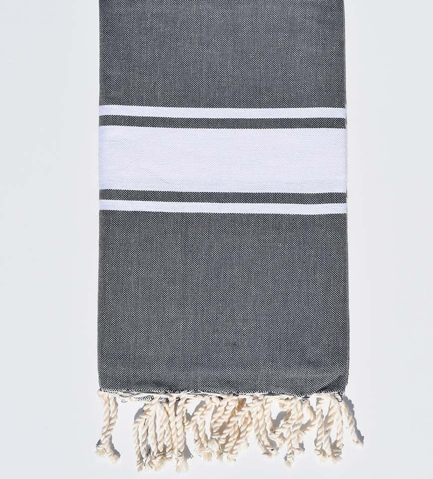 Fouta Plate Bleu gris Fouta Tunisia - 1