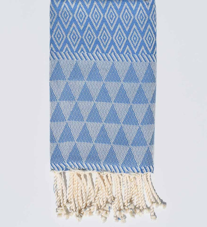 Fouta Jaquard Diamant bleu Fouta Tunisia - 3