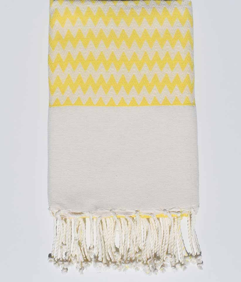 Fouta zigzag jaune soleil Fouta Tunisia - 4